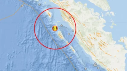 Gempa M6,1 Mengguncang Nias Selatan, Getaran Terasa Hingga Sumbar