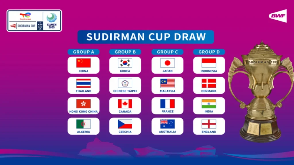 Jadwal dan Tautan Live Streaming Sudirman Cup 2025 Hari Ini