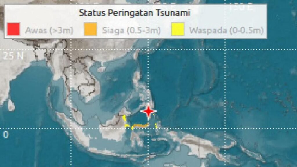 Gempa Susulan M 6,0 Terjadi di Gorontalo Setelah Gempa Besar M 7,7 di Filipina