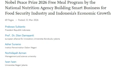 Pemerintah Teliti Usulan Program MBG untuk Nominasi Nobel Perdamaian 2026