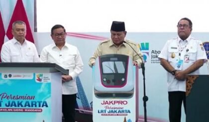 Presiden Prabowo Resmikan LRT Jakarta Rute Kelapa Gading ke Manggarai