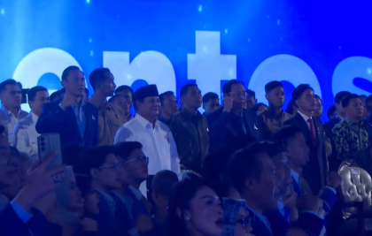 Prabowo dan Gibran Rayakan HUT ke-25 Partai Demokrat Bersama AHY dan SBY