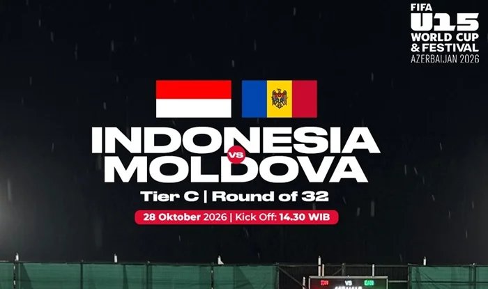 Jadwal Pertandingan Timnas Indonesia U-15 Melawan Moldova di 32 Besar Piala Dunia U-15 2026, Kick-off Pukul 14.30 WIB